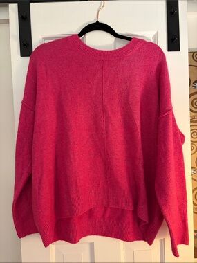 Vince Camuto Bright Fuchsia Crewneck Sweater